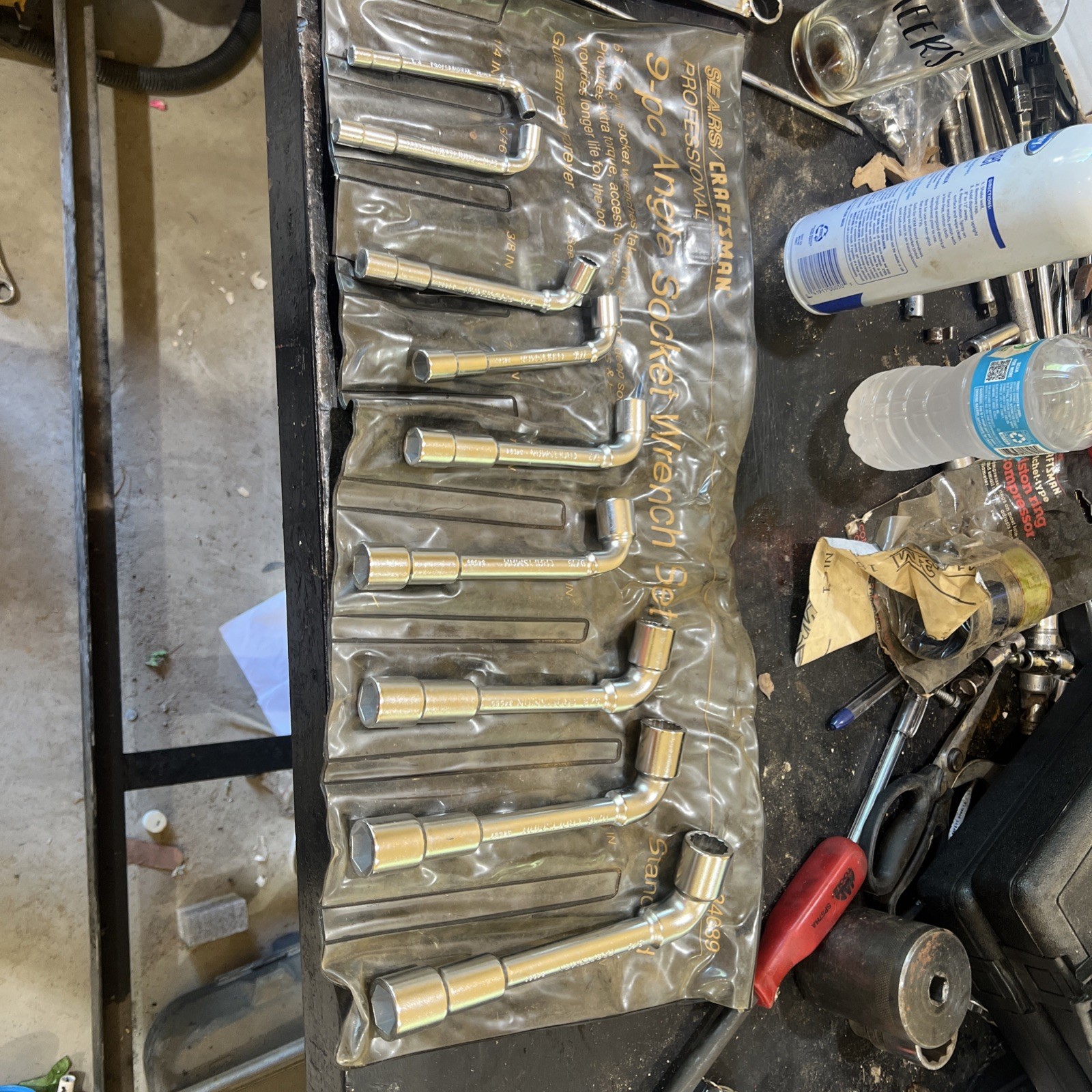NOS 🔥 Sears Craftsman Professional 9pc SAE Angle Wrench Set 34699 France RARE