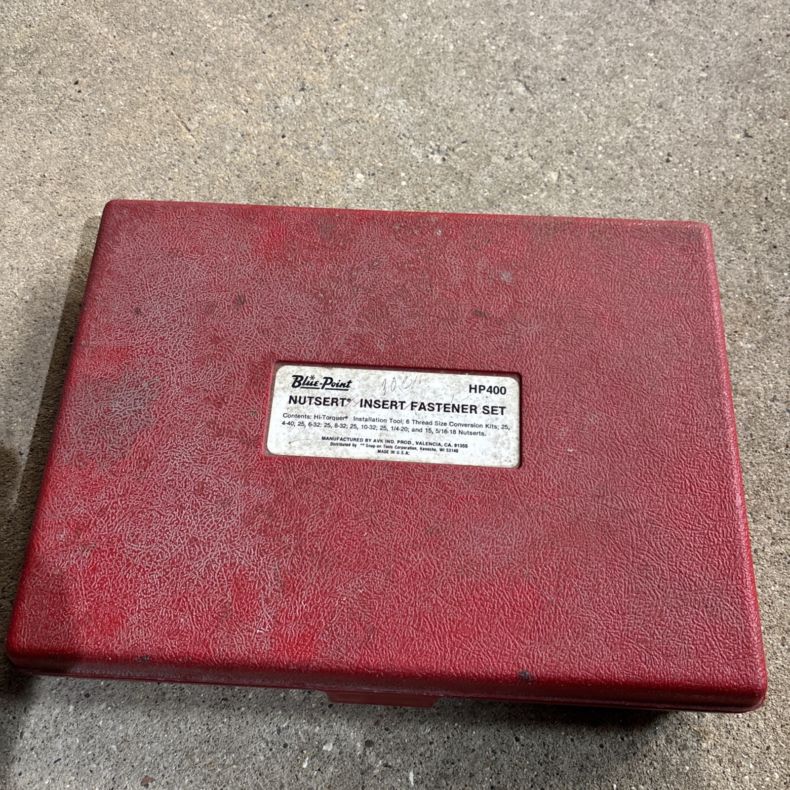 Blue-Point HP 400 Nutsert Insert Fastener Set with case.