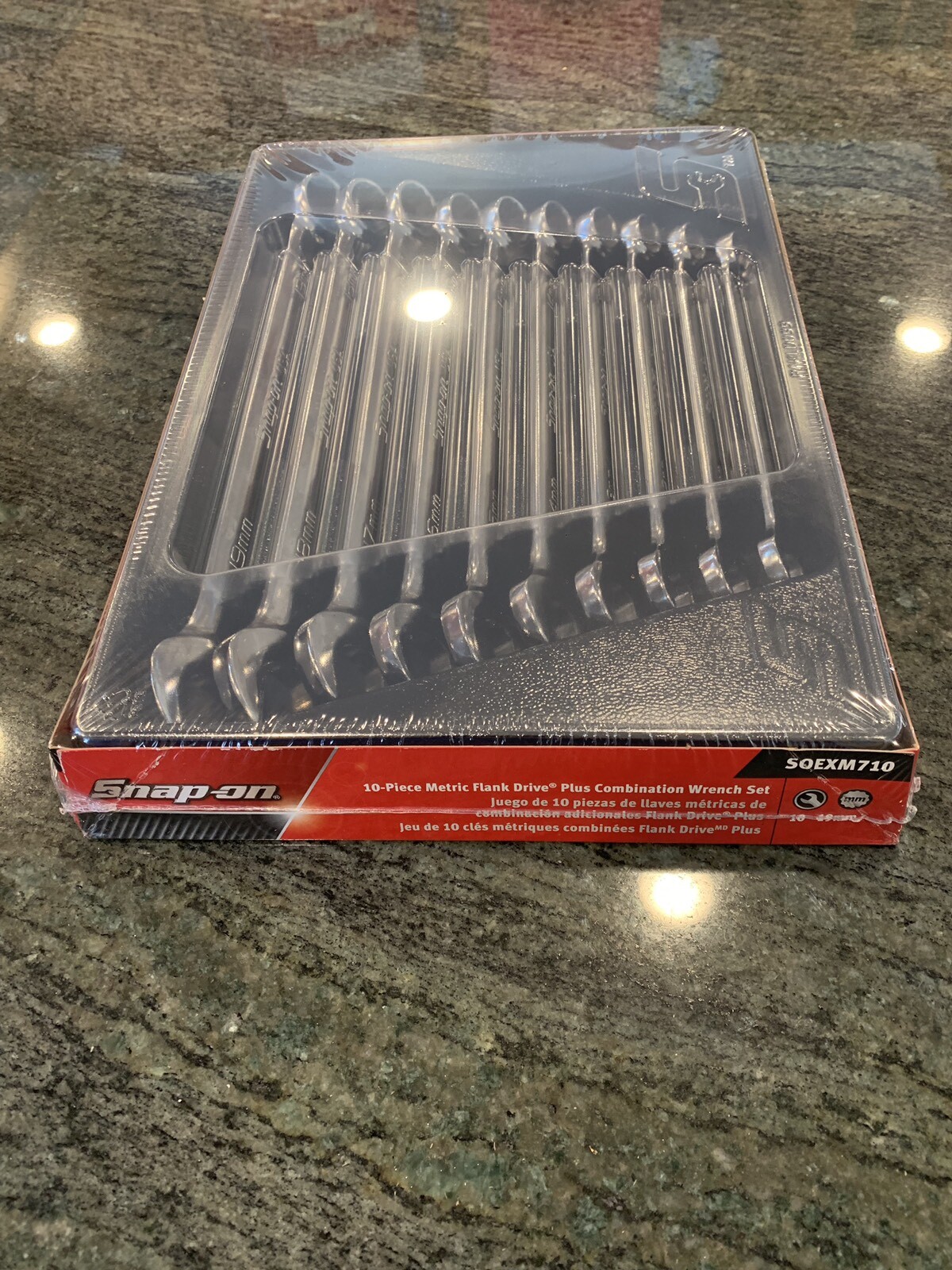 Snap-On soexm710 10-piece metric flank drive plus combination wrench set