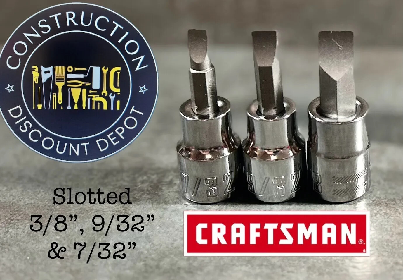 27 Piece Craftsman Tools SAE & Metric Socket Set Torx, Hex, Phillips & Slotted