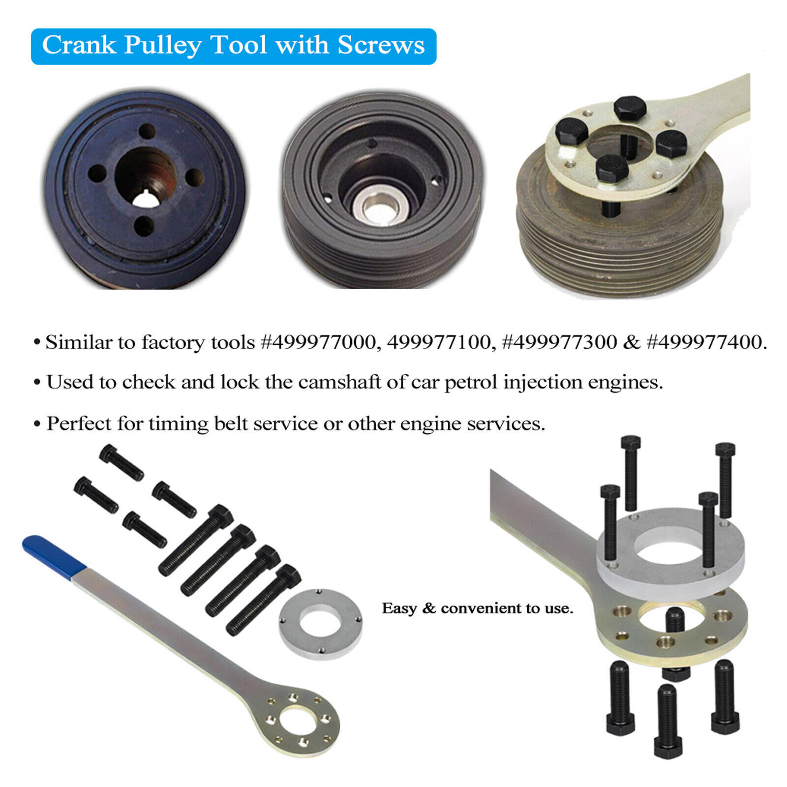 STD Intake Exhaust Cam Crank Pulley Wrench Engine Cam Gear Lock Tools for Subaru