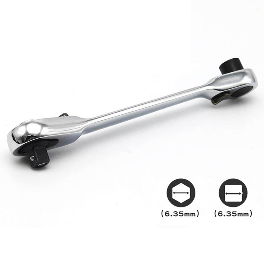 Mini Ratchet Wrench Double Ended Quick Socket Screwdriver Hex Torque Tool Hand