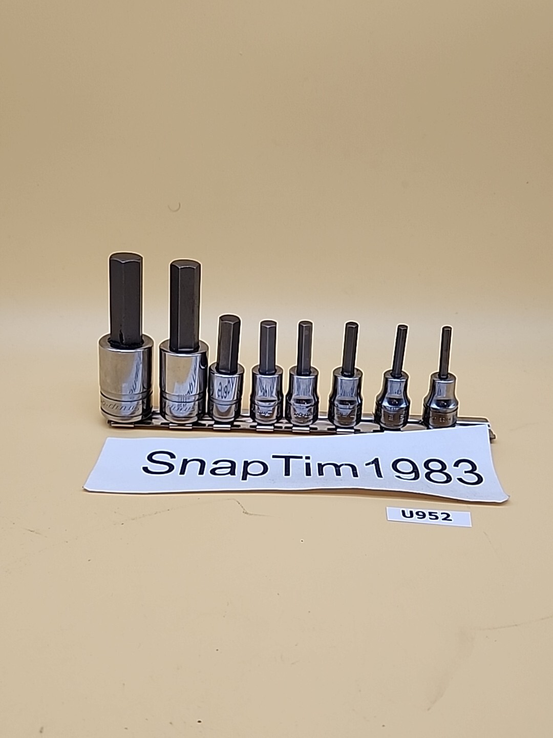Snap-On 8pc SAE Hex Allen Bit Socket Set – 3/8″ & 1/2″ Drive 5/32″ – 9/16″