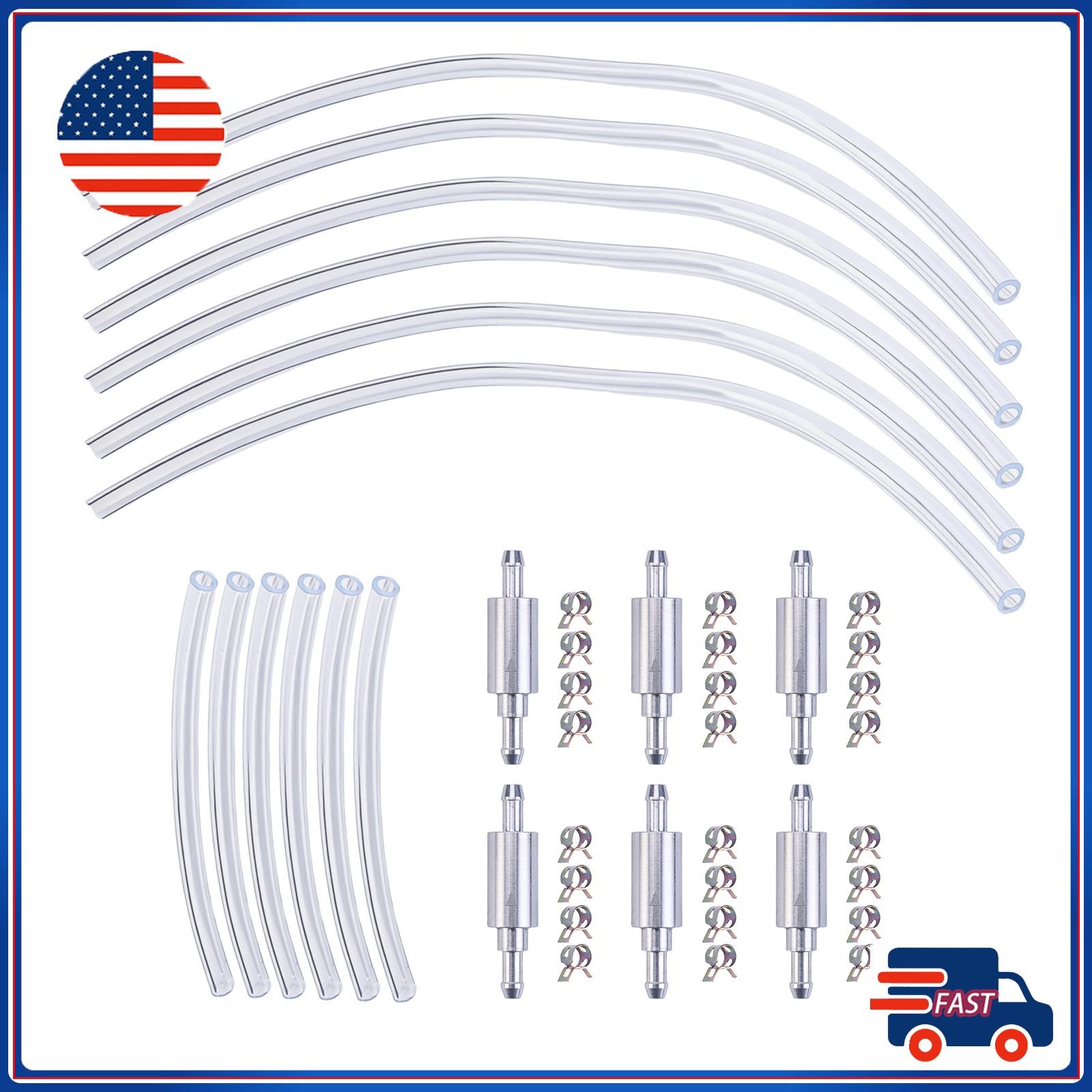 6Pcs Brake Bleeder Hose One Way Check Valve Tube Bleeding Tool Kit