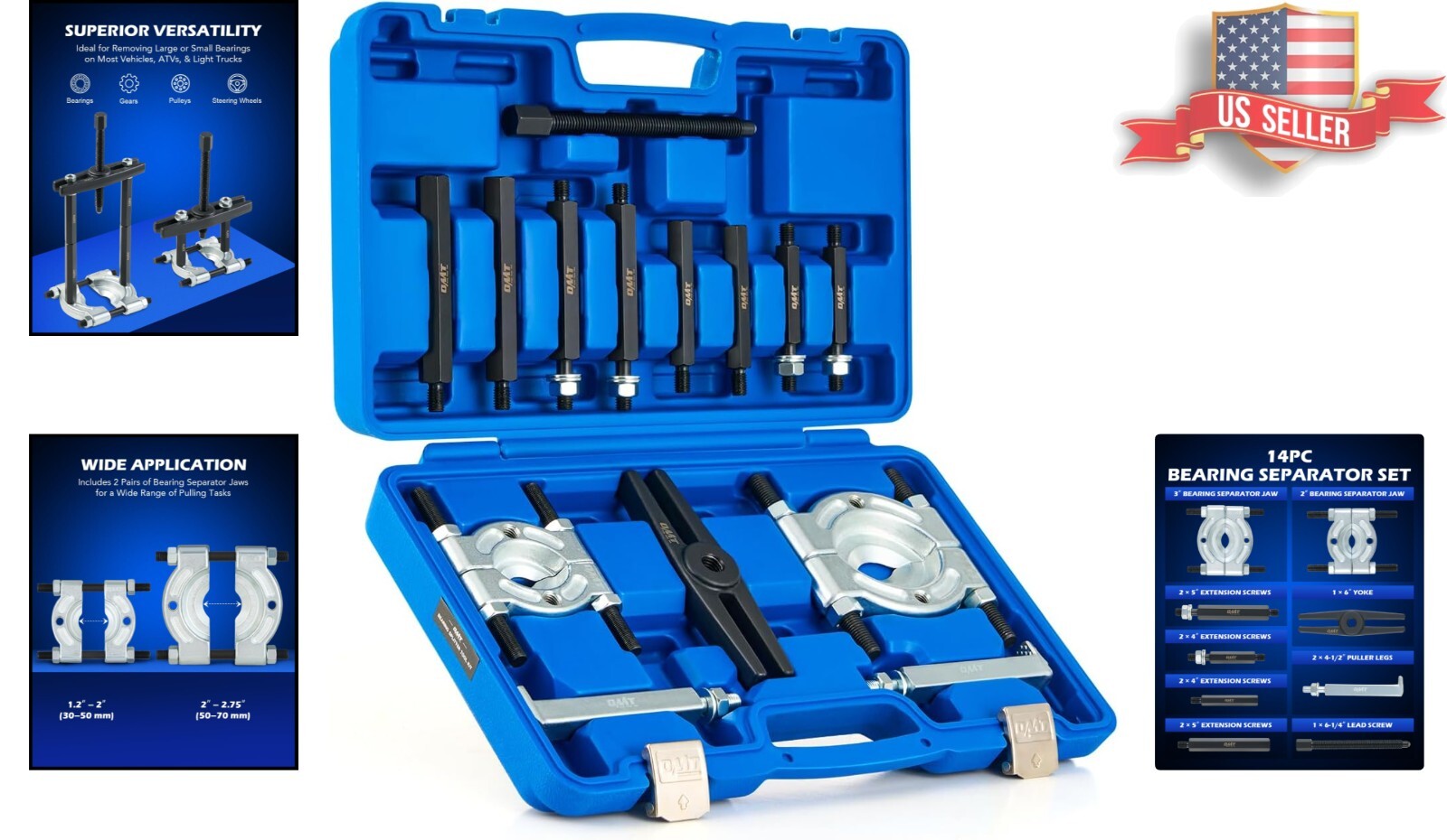 Efficient 5-Ton Bearing Puller Kit for Precise Component Extraction