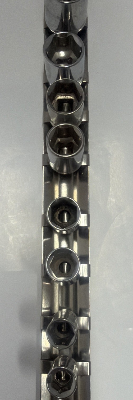 14 Piece 1/4” Drive 6 Point Socket Set Metric Chrome Finish 4mm-14mm. Taiwan