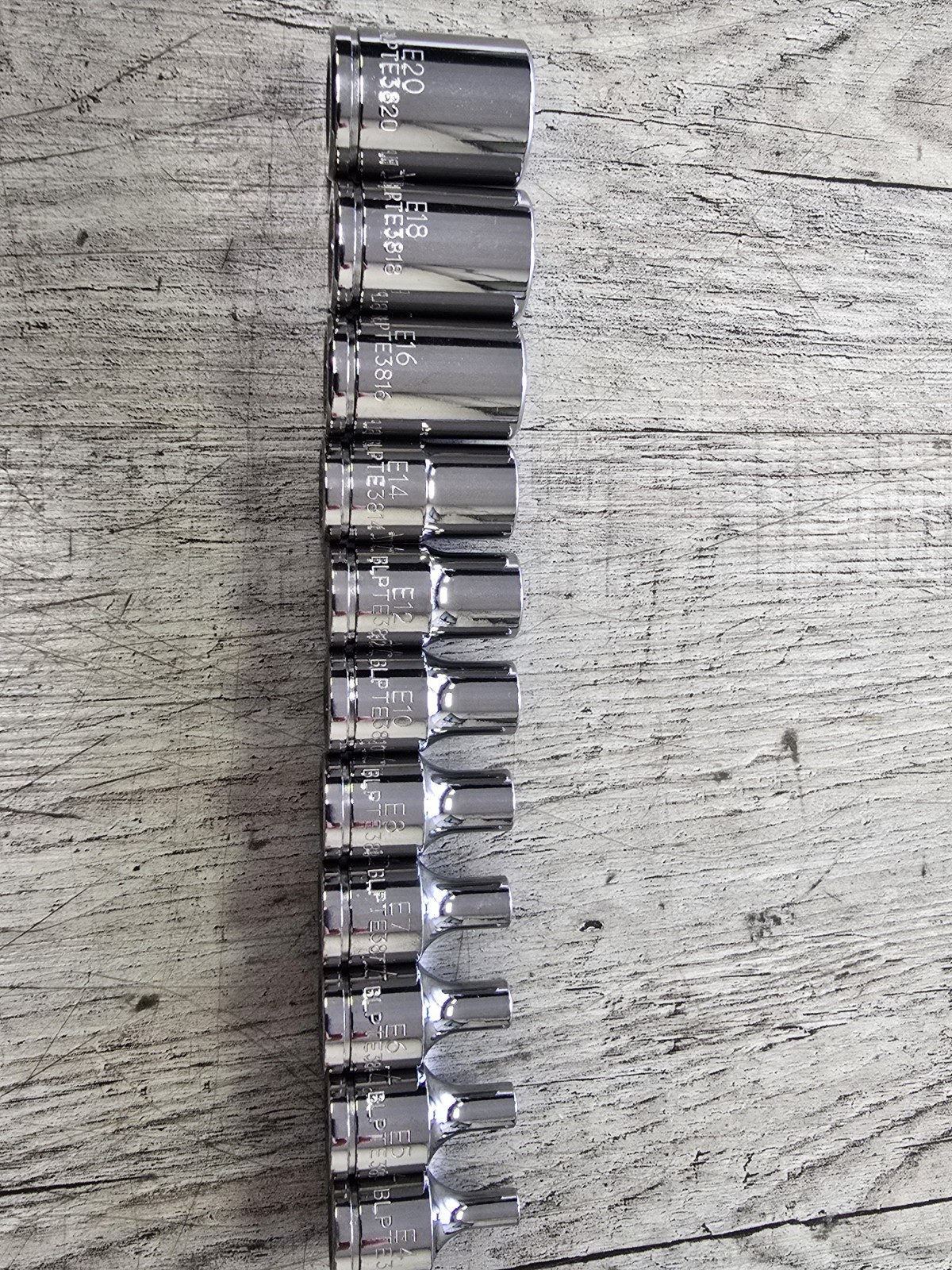 Blue Point Tools 11 piece Inverted External TORX STAR Socket Set E4-E20 NEW