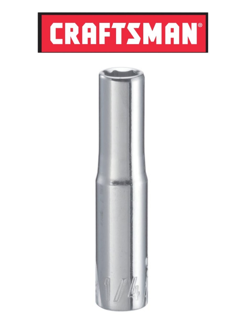 Craftsman 1/4 Inch Drive 6 Point Deep Socket Metric MM / SAE Inch Pick Size CMMT