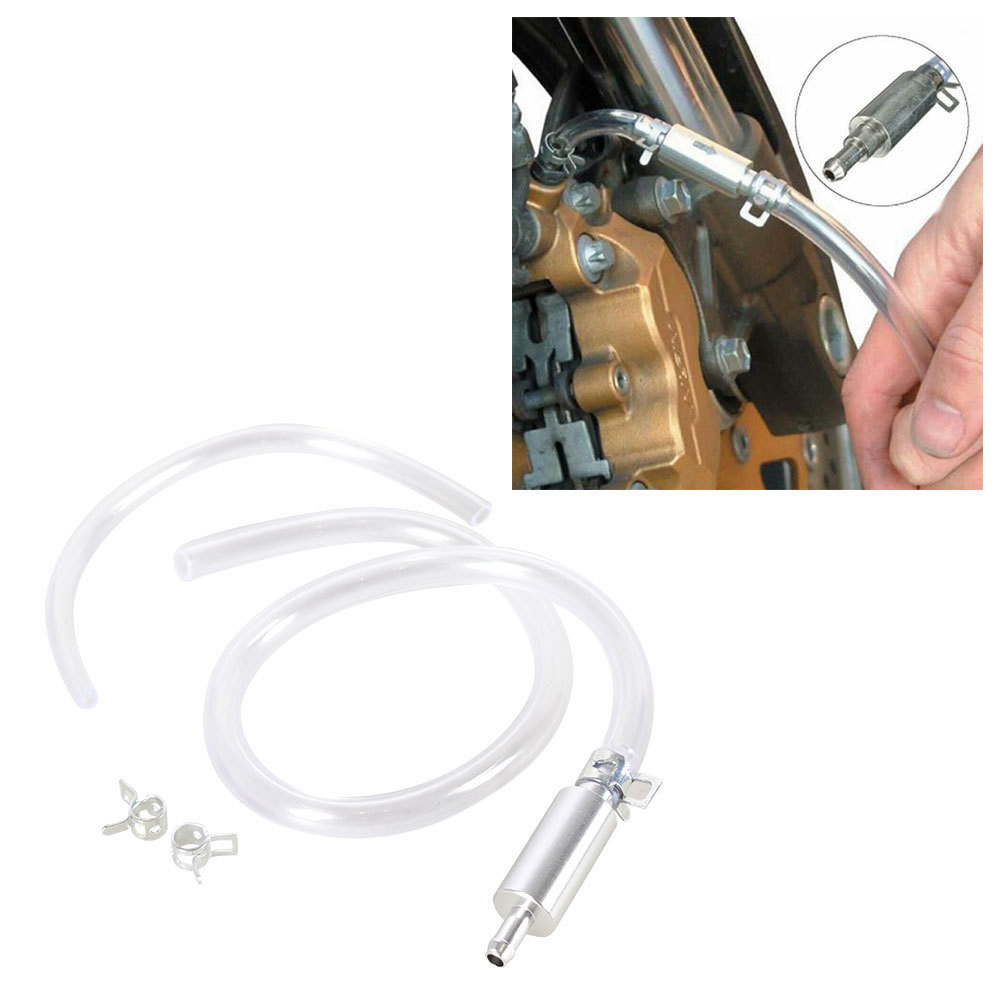 Car Motorcycle Clutch Brake Bleeder Hose One Way Valve Tube Bleeding Tool Kit US