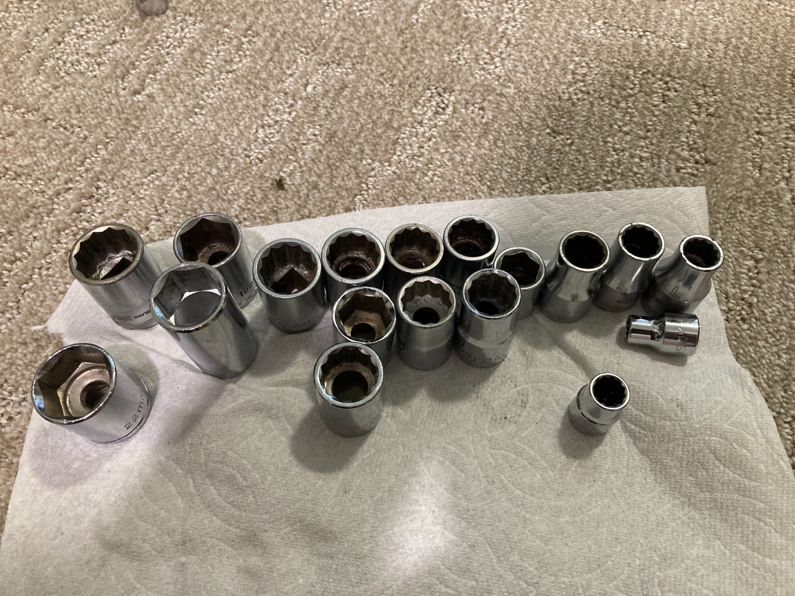 VINTAGE BRITOOL SOCKET SET Made England 1/2” and 3/8″ Drive 51 pc W Case