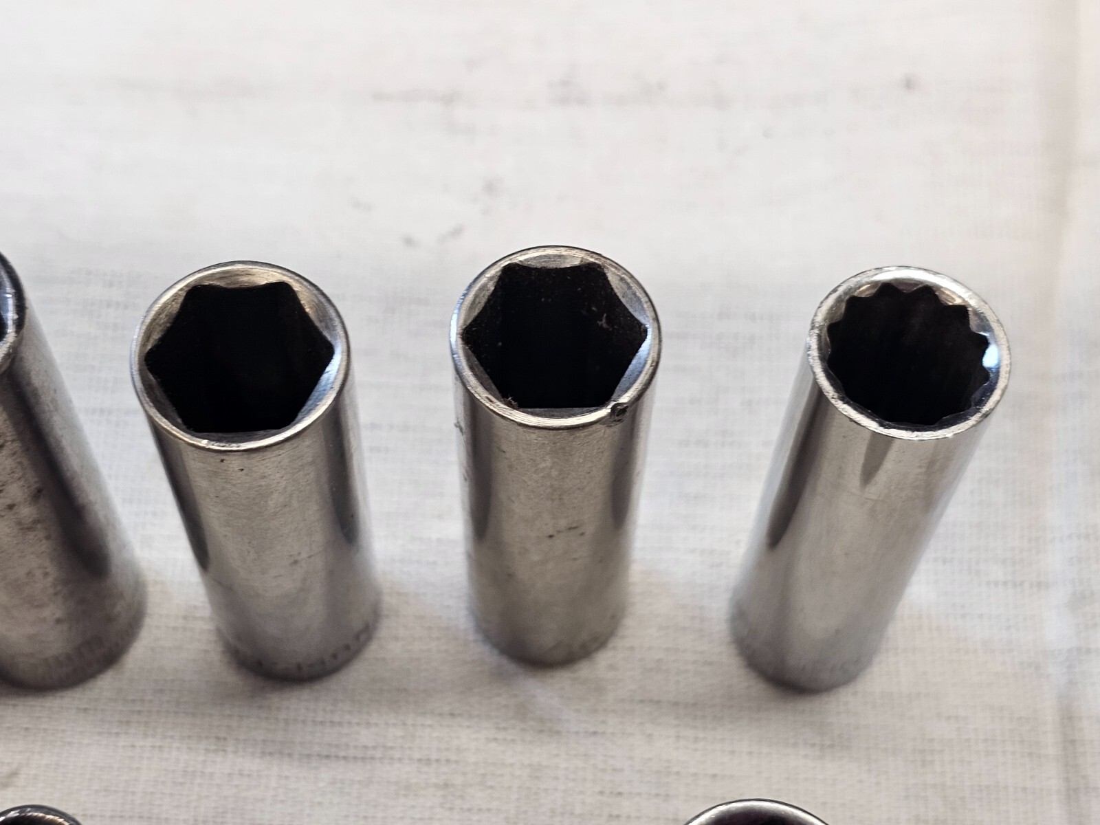 15 Craftsman Deep Well Sae Metric Socket Set 1/4 3/8 Drive 10 14 16mm 5/8 V G G1