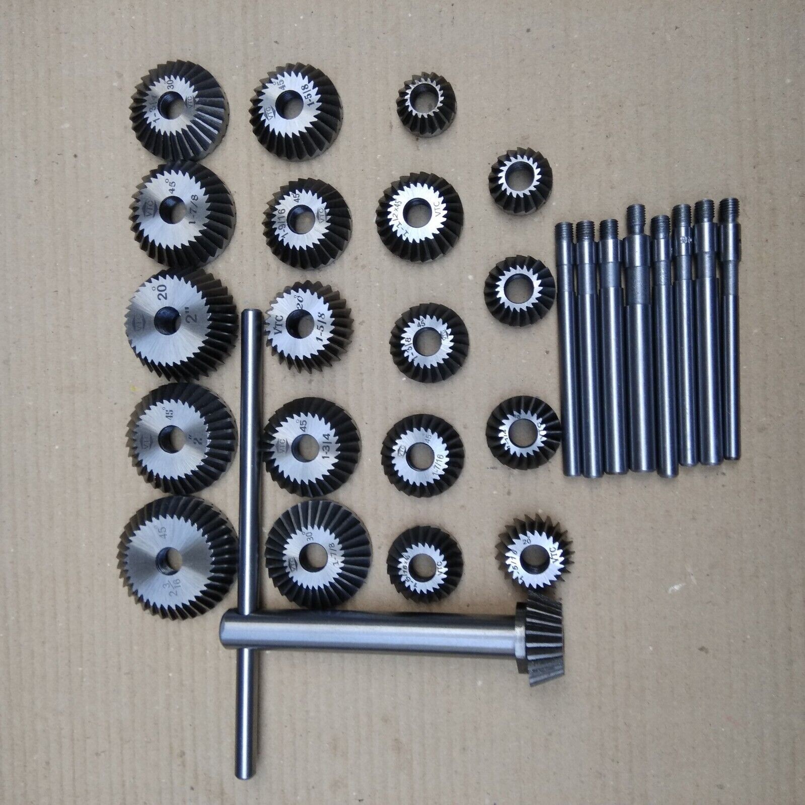 Valve Seat & Face Cutter Set Of 20 Pieces Carbon Steel Metal Box