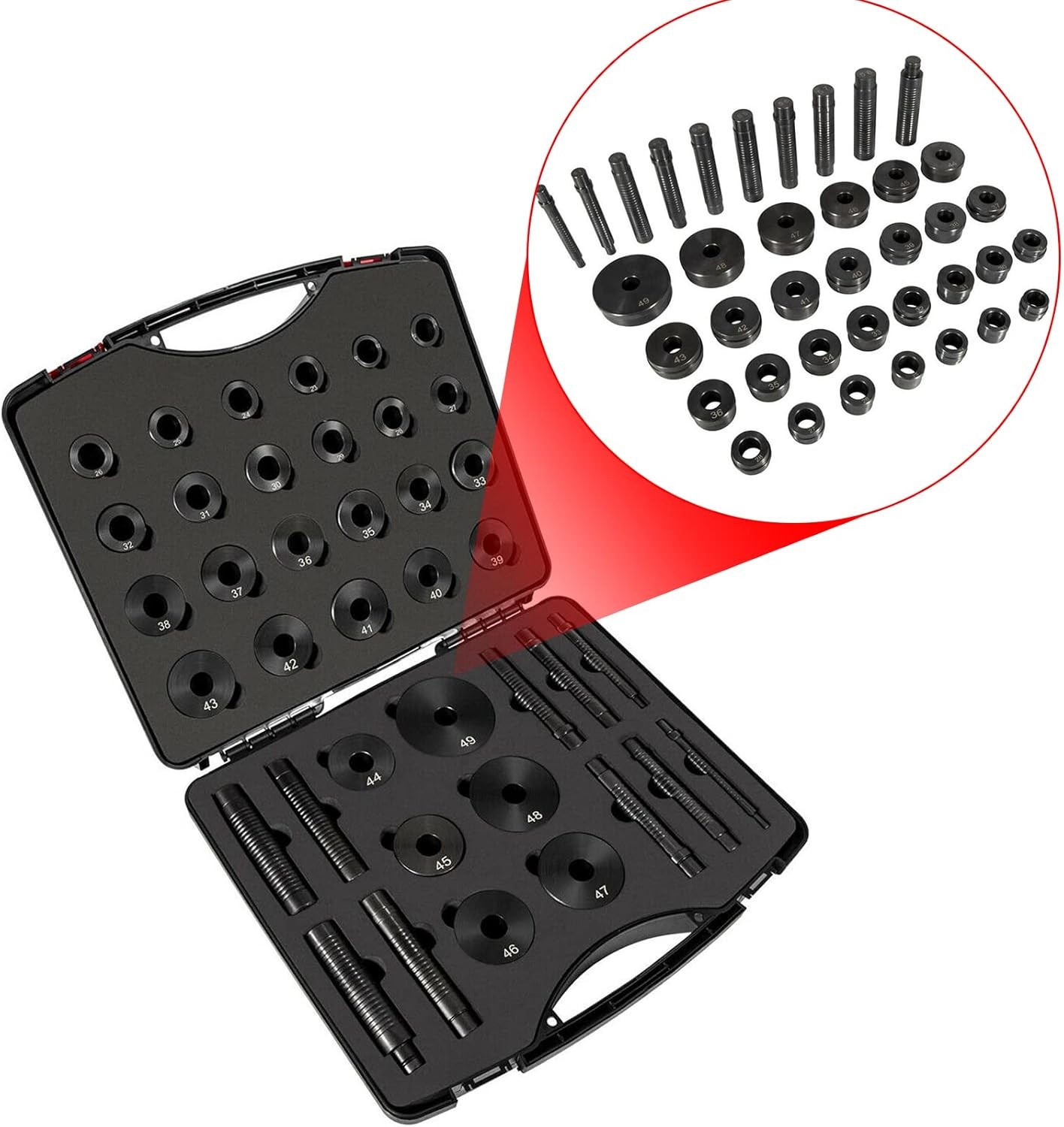 for GM/Ford/Chrysler Transmission Master Bushing Driver Tool Kit T-0220-39,39Pcs