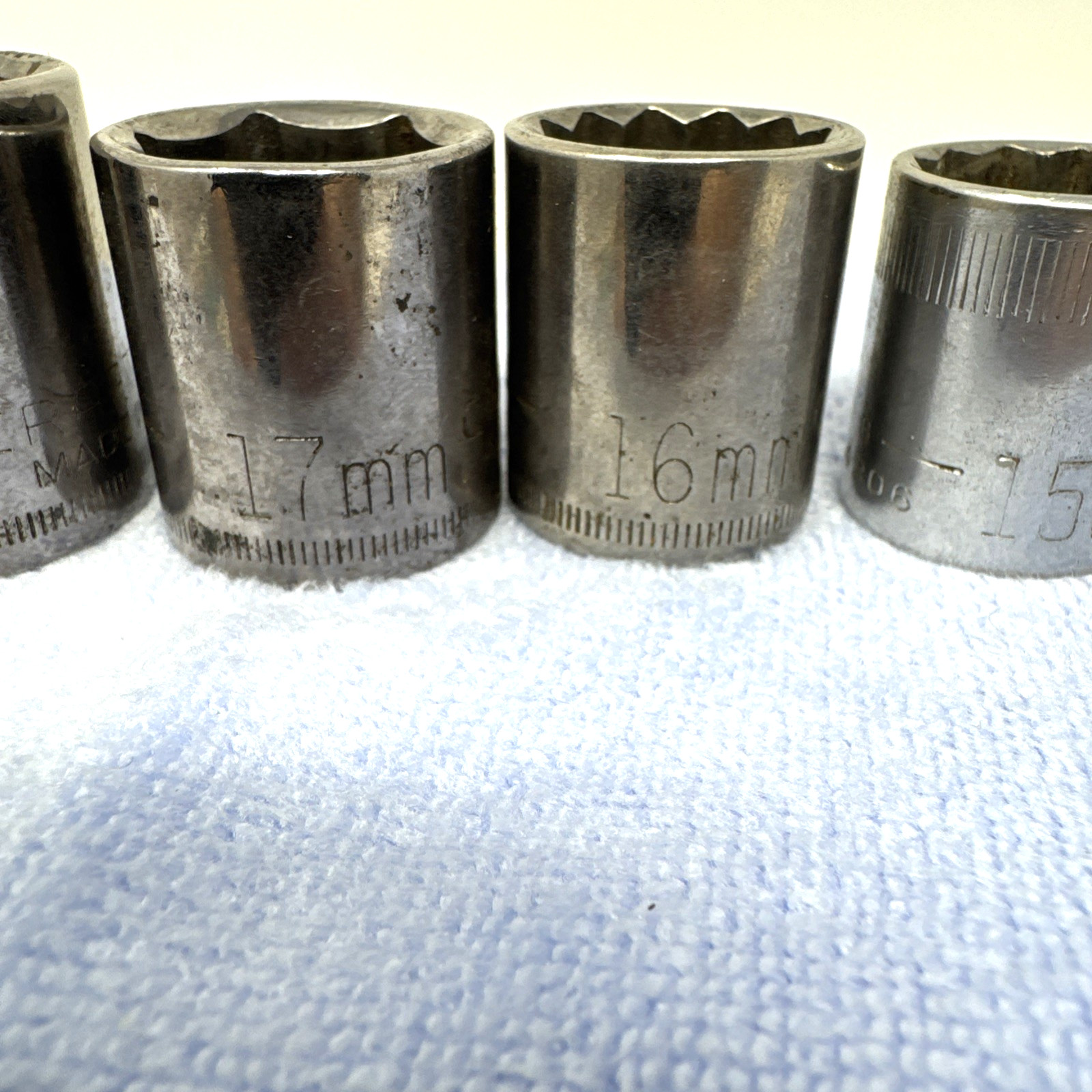 Craftsman Socket Set 3/8” Drive 8mm-19mm 6pt and 12pt lot of 12