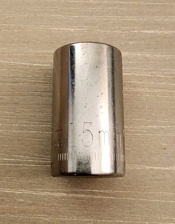 Craftsman 15mm Socket 12 Point 1/2″ Drive Inverted G 44236