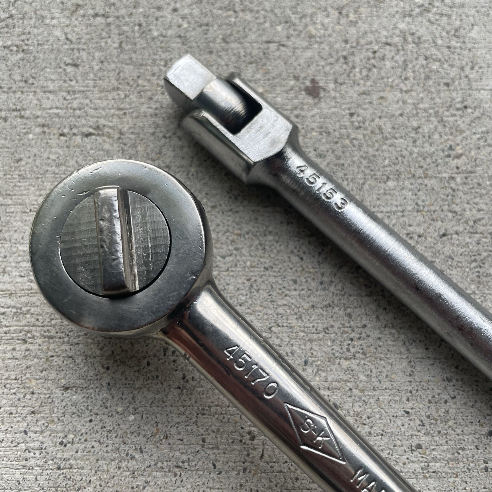 SK Tools 3/8″ Dr. Ratchet & Flex Head Breaker Bar Set Lot 45170 & 45153