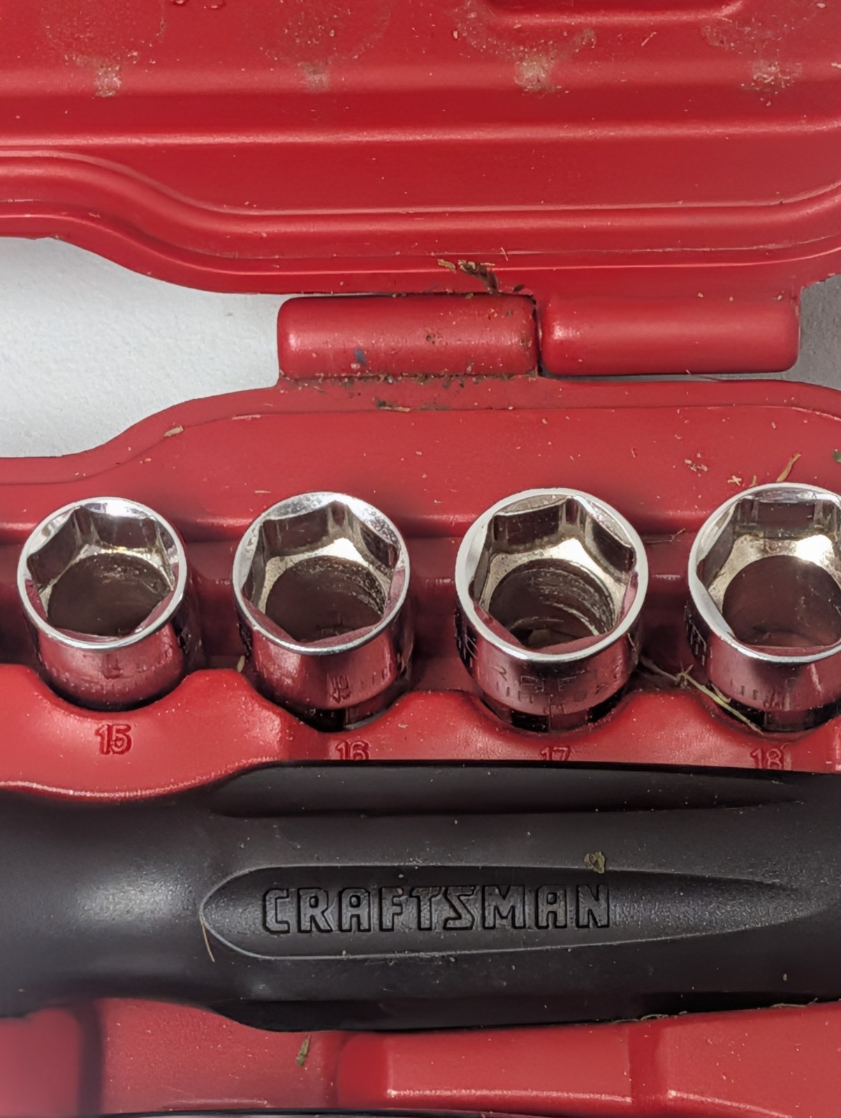VTG Sears Craftsman 30pc Max Axess Socket Ratchet Tool Set Pass Thru Low Profile