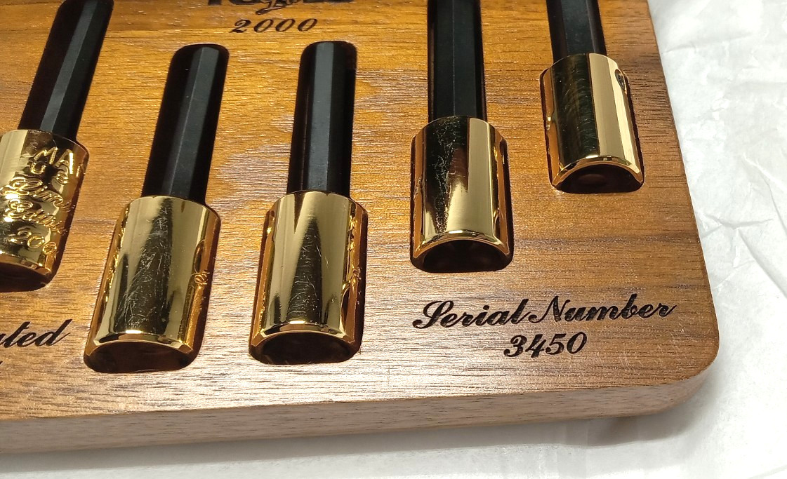 Mac Tools. 2000 Limited Edition. 24k Gold Plated. 6p Allen Bit Socket Set #3045