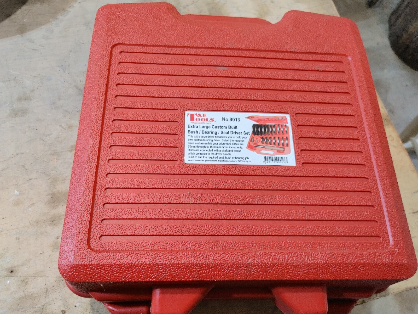 T&E TOOLs Extra Large Custom Built Bush/Bearing/Seal Driver Set.