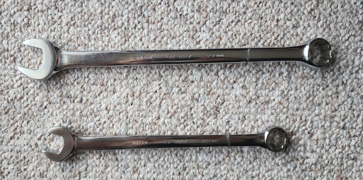 2 – Armstrong Tools 25-128 & 25-232 – 7/8 & 1 in Long Combo Wrenches 12 Point