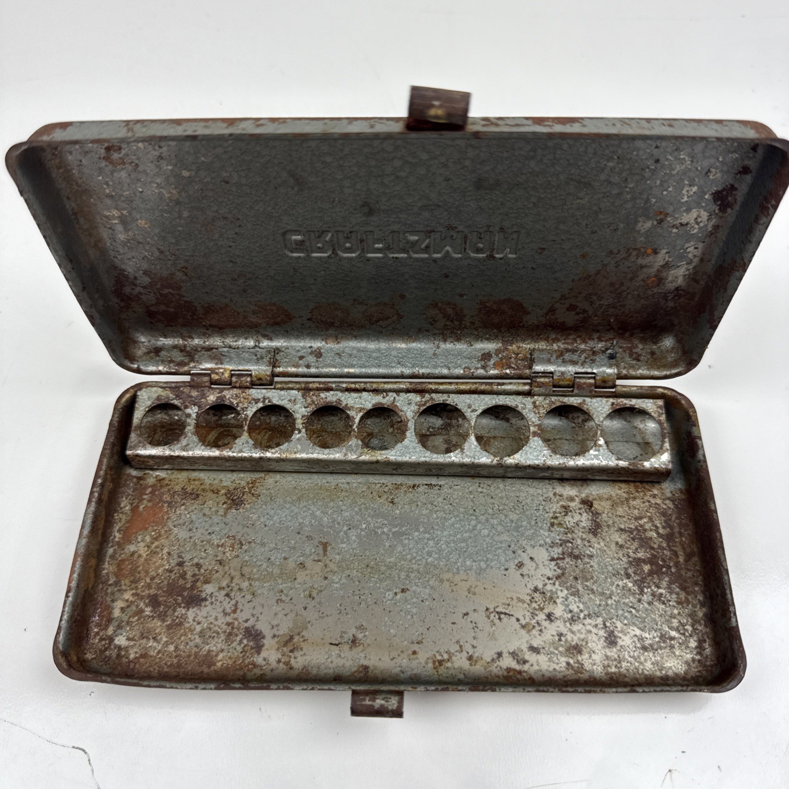 Vintage Craftsman 1/4″ Drive 16pc SAE Socket Set Metal Case =V= & VV Made in USA