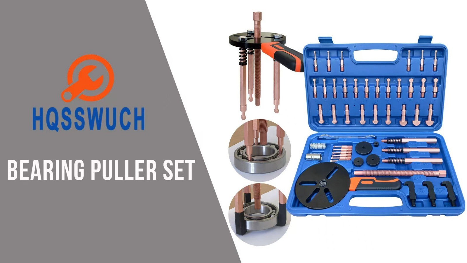 21 in 1 Bearing Puller Set – Multifunctional Three-Jaw & Curved Hook Tool, Heavy