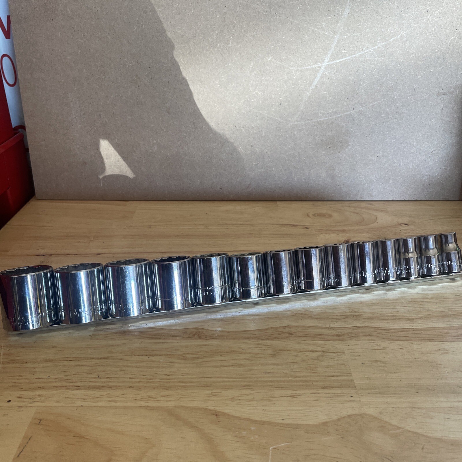 NOS Craftsman 7/16 – 1-1/4” Socket Set 1/2” Drive 12 Pt Inverted G2 GK USA 14pc
