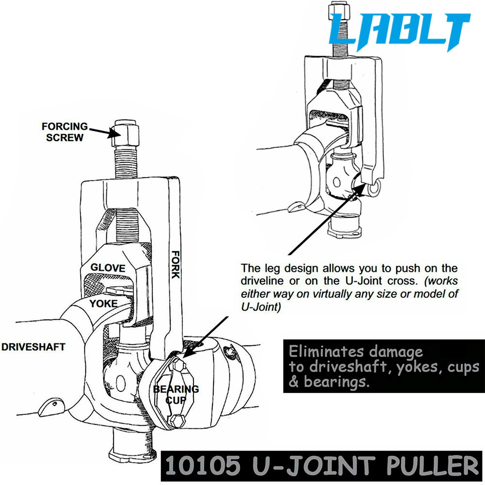 Heavy Duty Universal Joint Puller Press Removal U-Joint Tool Class 1-3 10105
