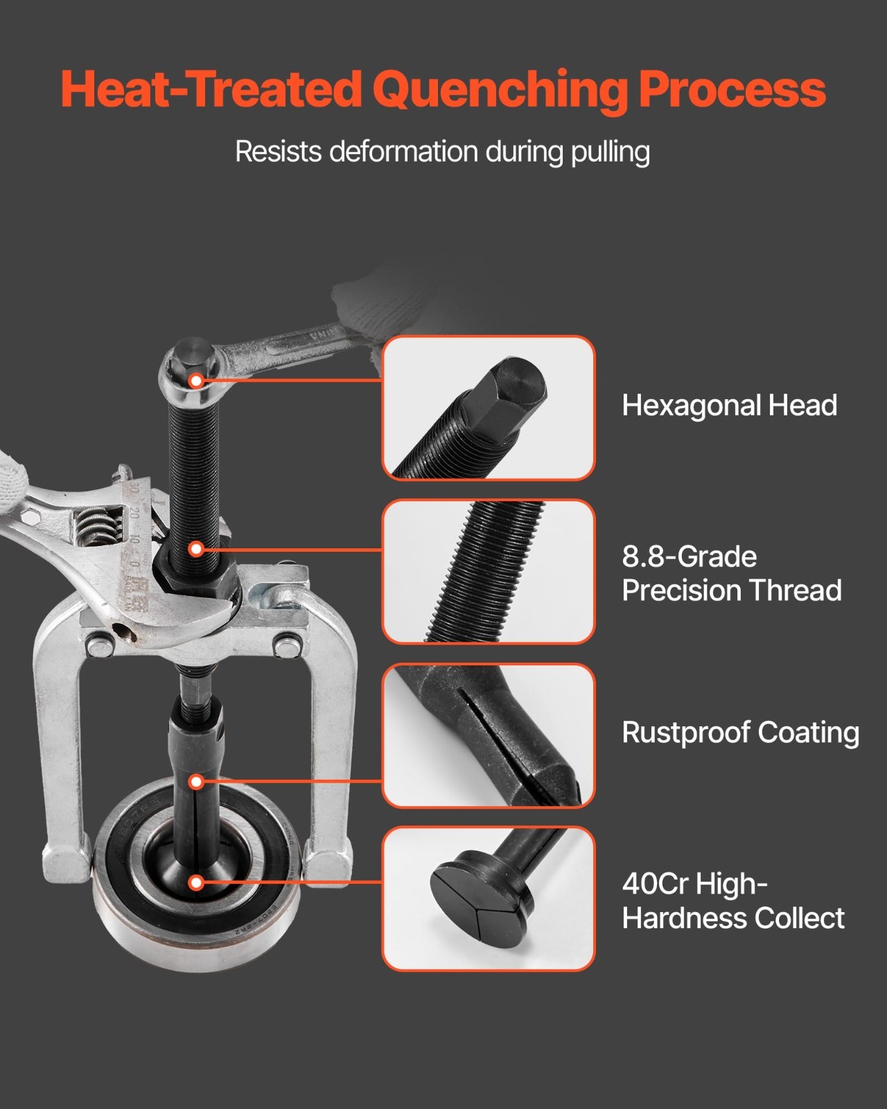 16-in-1 Blind Hole Bearing Puller Set, Inner Race & Seal Extractor Kit, 16 PCS S