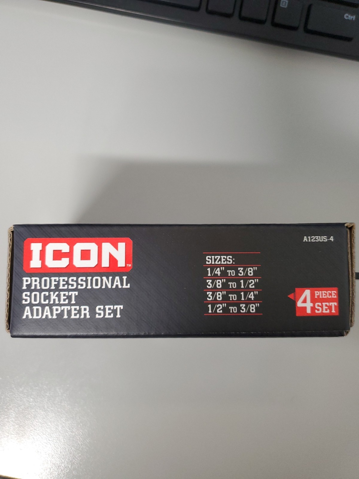 Icon Professional Socket Adapter Set 4 Piece Chrome Moly Steel A123US-4 57324