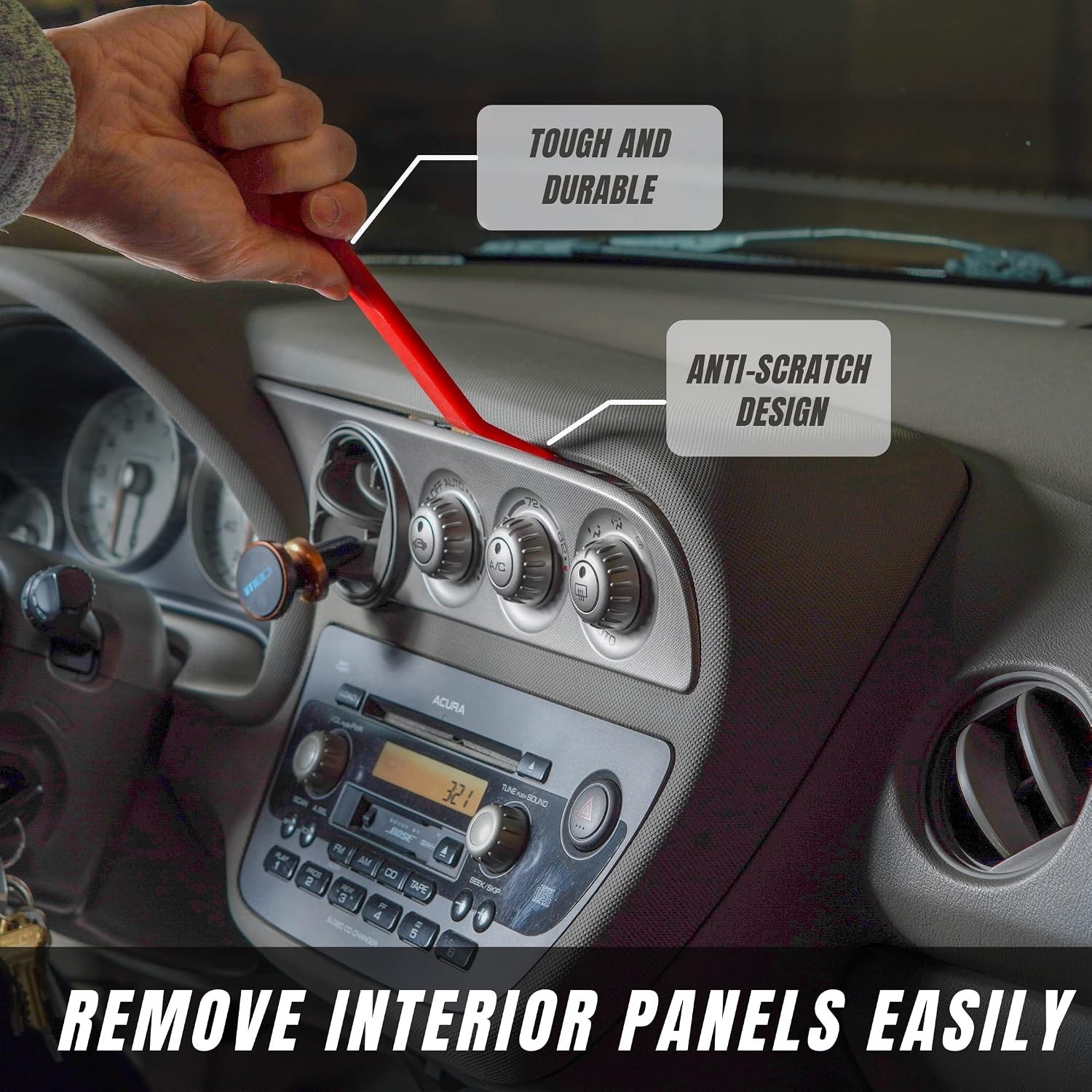 Auto Trim Removal Kit 8Pcs Plastic Pry Tools for Car Interior Panels Dash