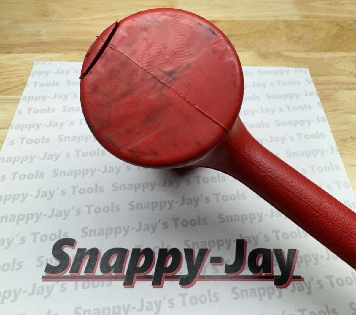 Snap-on Tools USA USED RED 56 Ounce Soft Grip Dead Blow Hammer HBFE56