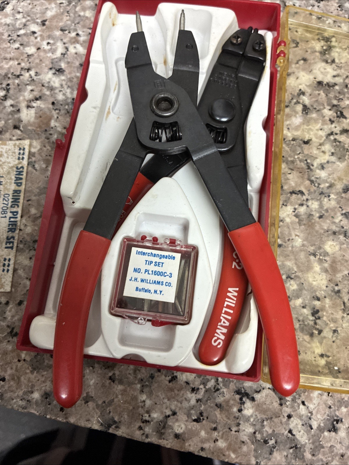 J.H. Williams Internal External Retaining Snap Ring Pliers Set 027081 USA