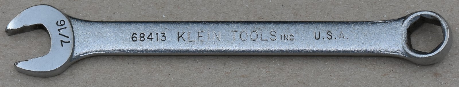KLEIN TOOLS 68413, 7/16″ SAE, 12-POINT, OPEN/BOX END COMBINATION WRENCH