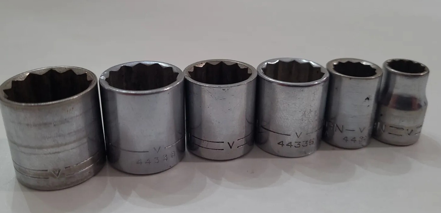 3/8″ Drive Craftsman V series Socket Set 12 point 6 point Deep Regular Sockets