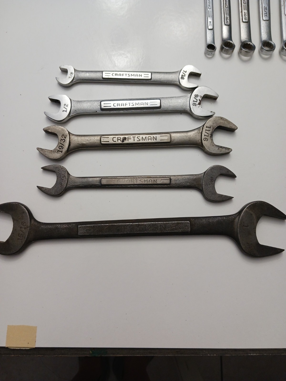 Craftsman Wrenches Sae,Metric Various Sizes Lot Of 37