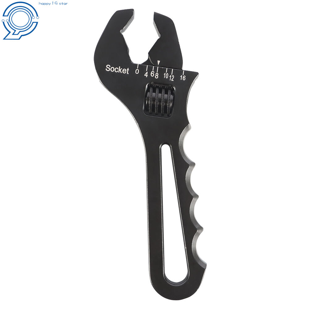 3AN-16AN Adjustable Wrench Tool For Hose End Fitting Black Aluminum