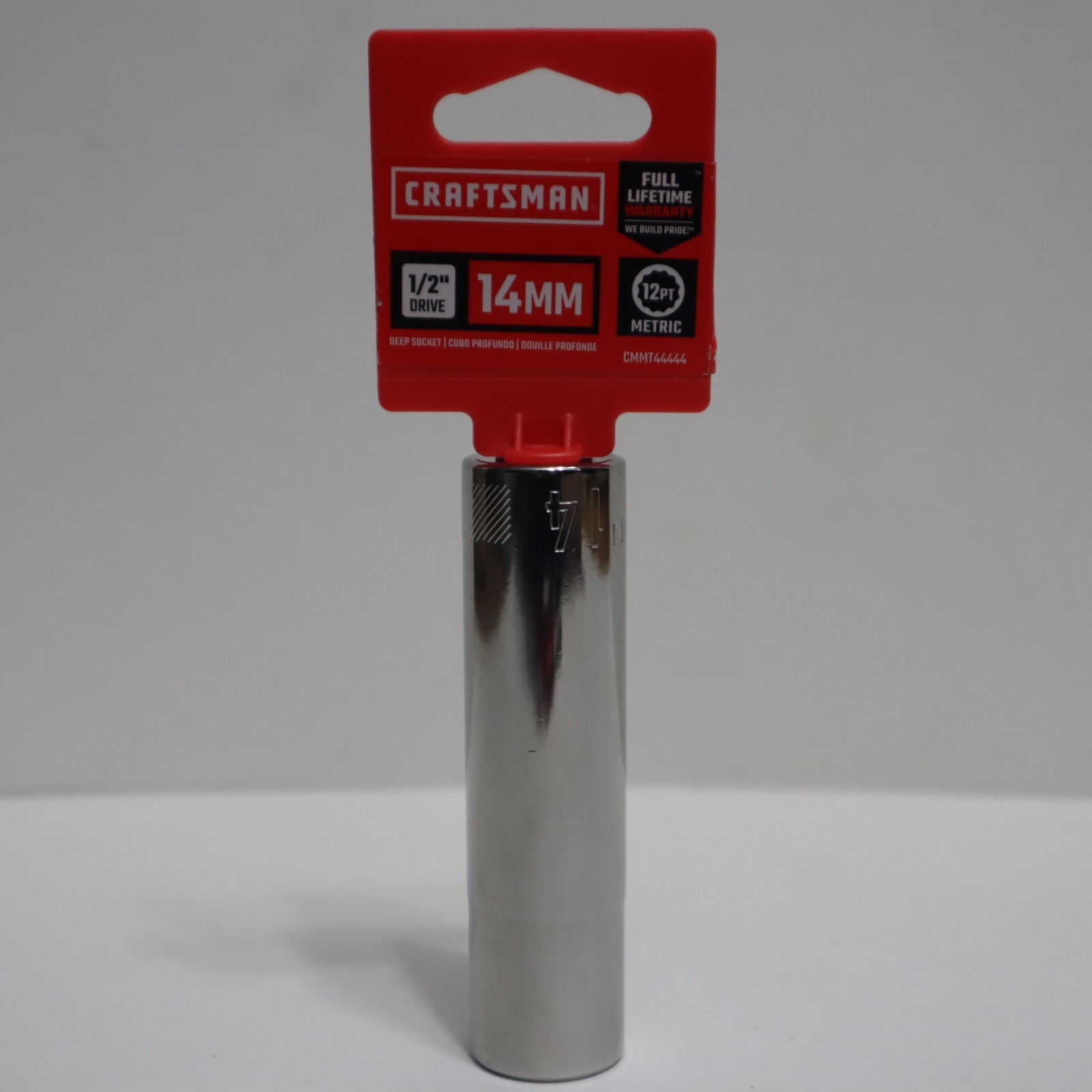CRAFTSMAN 1/2 IN DRIVE METRIC 12 POINT DEEP SOCKETS 14 – 17 MM SIZES CHROME