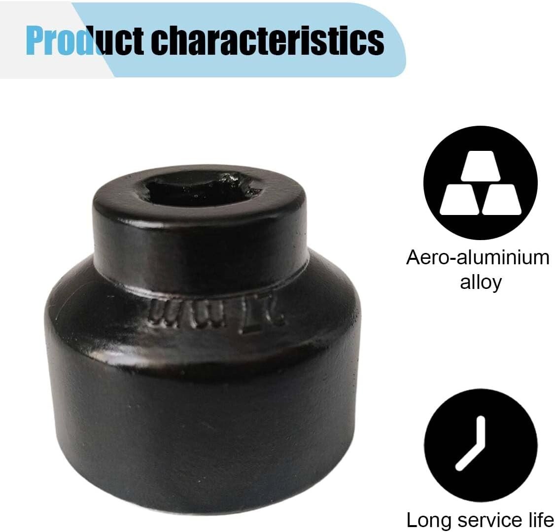 7Pcs 3/8″ Drive Oil Filter Socket Set Cap Wrench Removal Installer Tool Kit New