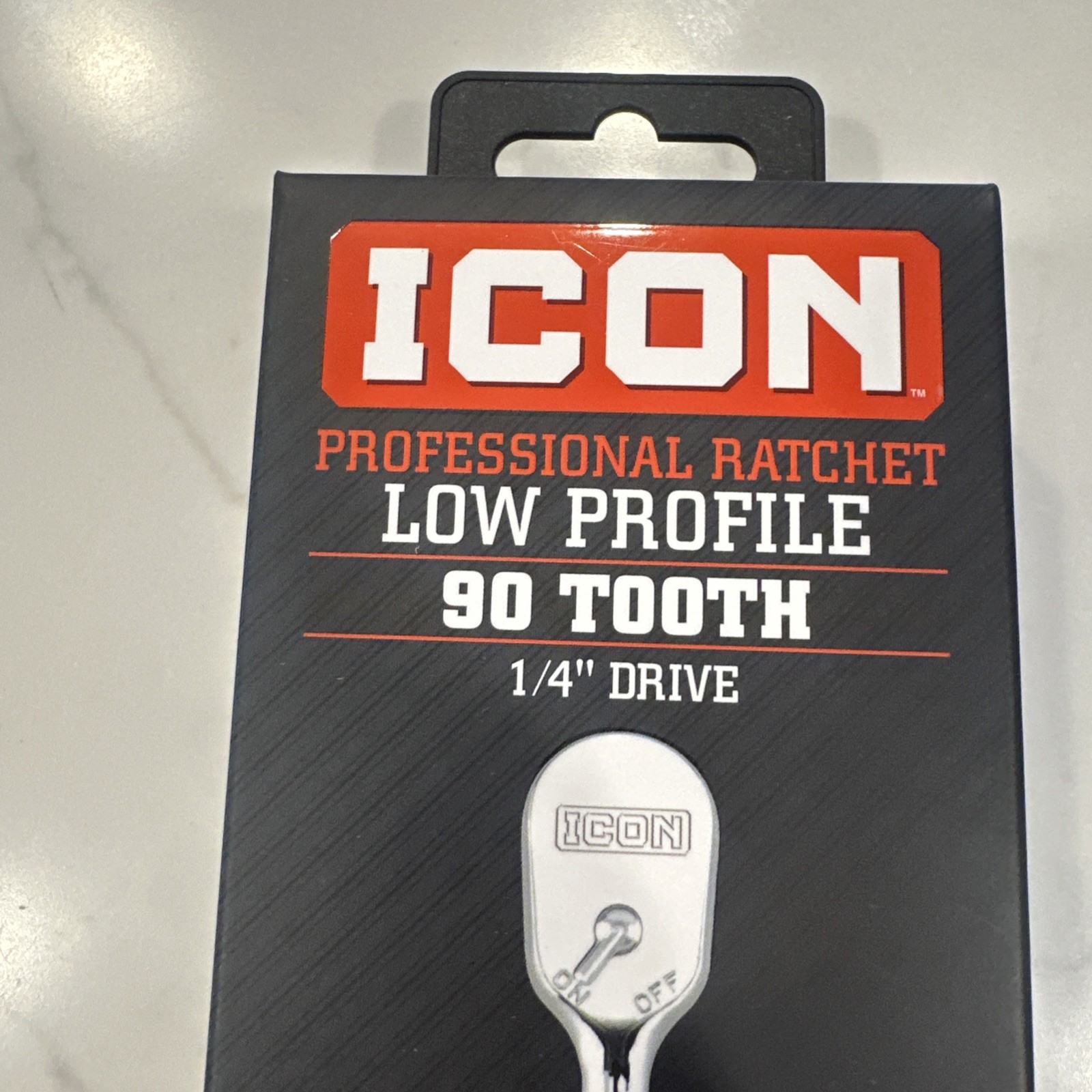 ICON 3/8 In. Drive Professional Low-profile 90-Tooth Ratchet Comfort Grip
