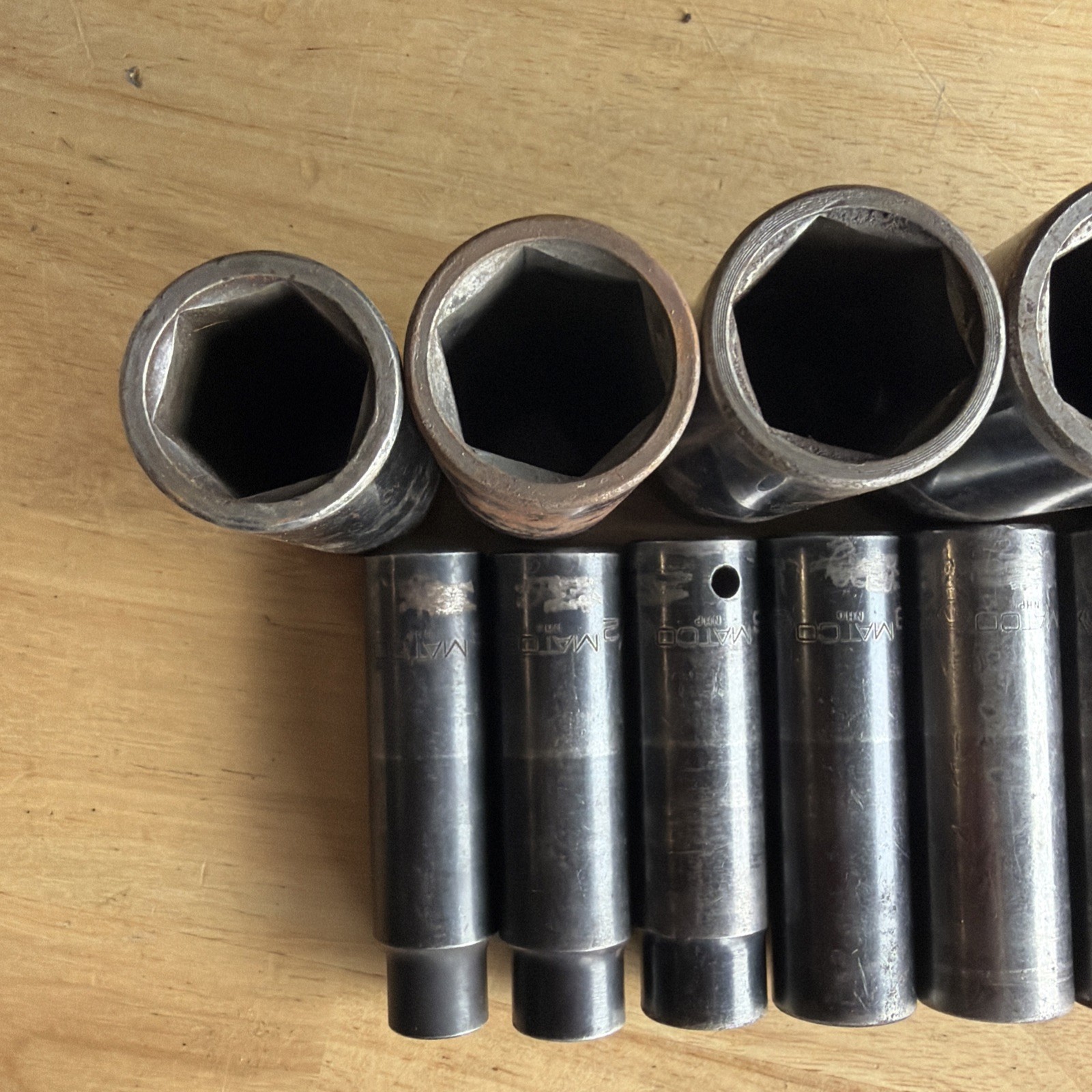 Matco Tools 13pc SAE Deep Socket Set 1/2″ Drive 6 Point 7/16″ to 1-1/4″ USA READ