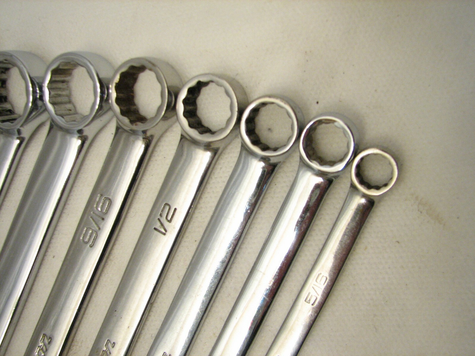 Set 9 Snap-On Combination OEX SAE Wrenches 5/16 – 7/8″ OEXA OEXB Open Box End