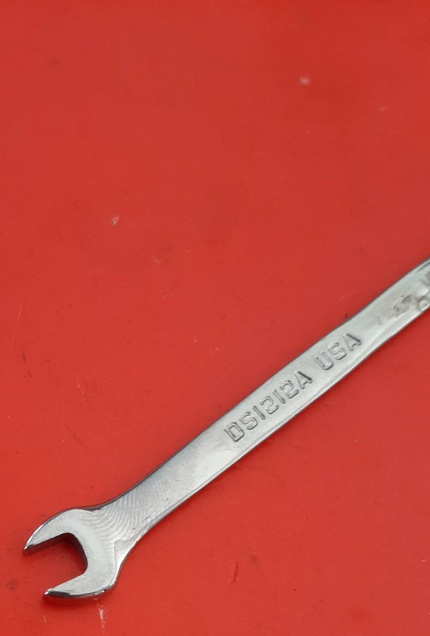 Snap-on Tools 3/16″ 15°/60° Offset Open-End Ignition Wrench DS1212A ENGRAVED 225