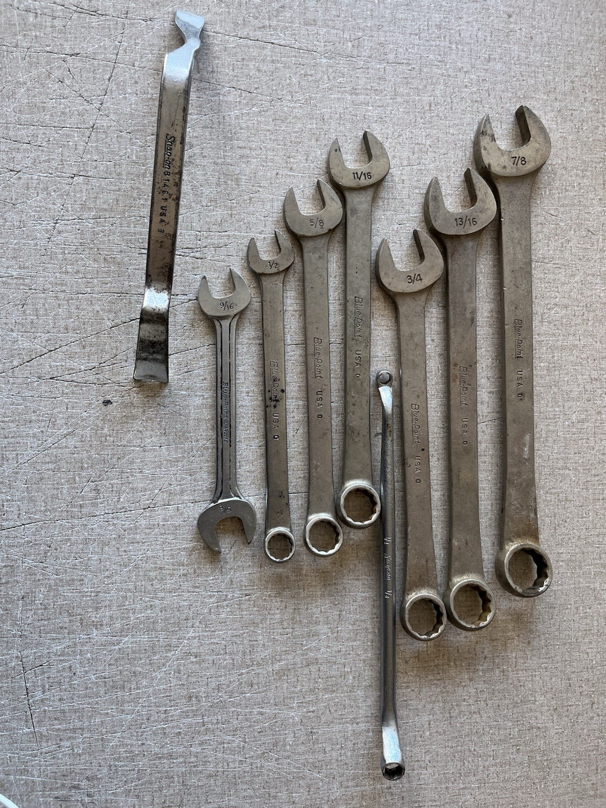 Snap On (vintage Lot Of 9) Wrenches Specialty Tools (Bluepoint) – See Photos