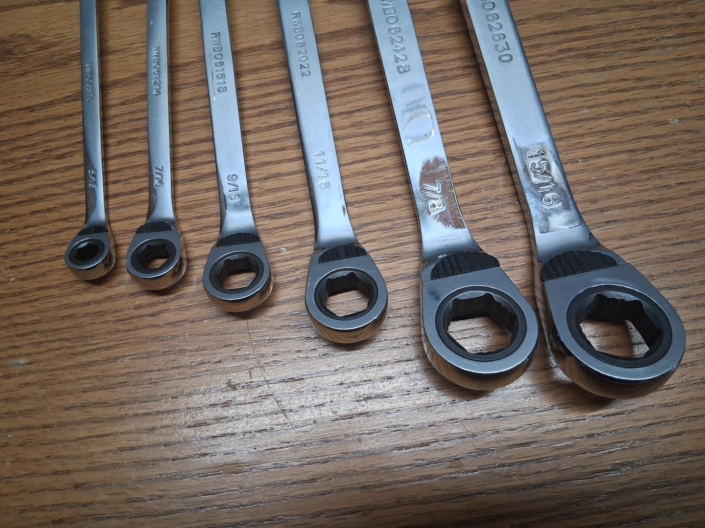 Set Of 6 Mac Reversible Offset Racheting Wrenches 1/4″-15/16″