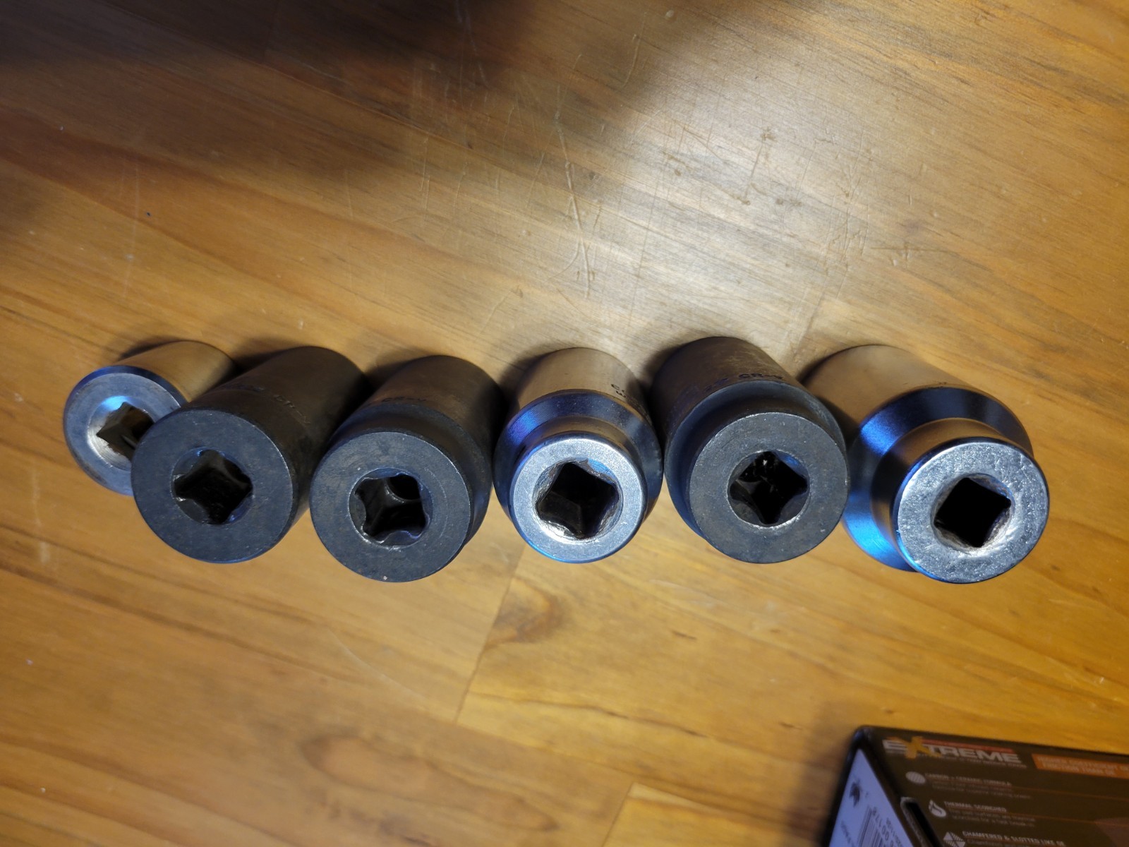 Lot Of 6 Used Sockets Axel Sockets 36mm 32mm 30mm 30mm 28mm 27mm