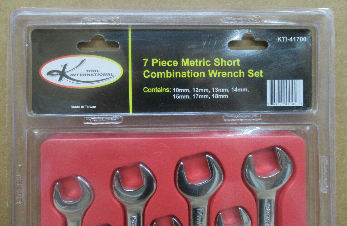 K TOOL INTERNATIONAL KTI-41700 7 PIECE METRIC SHORT COMBINATION WRENCH SET