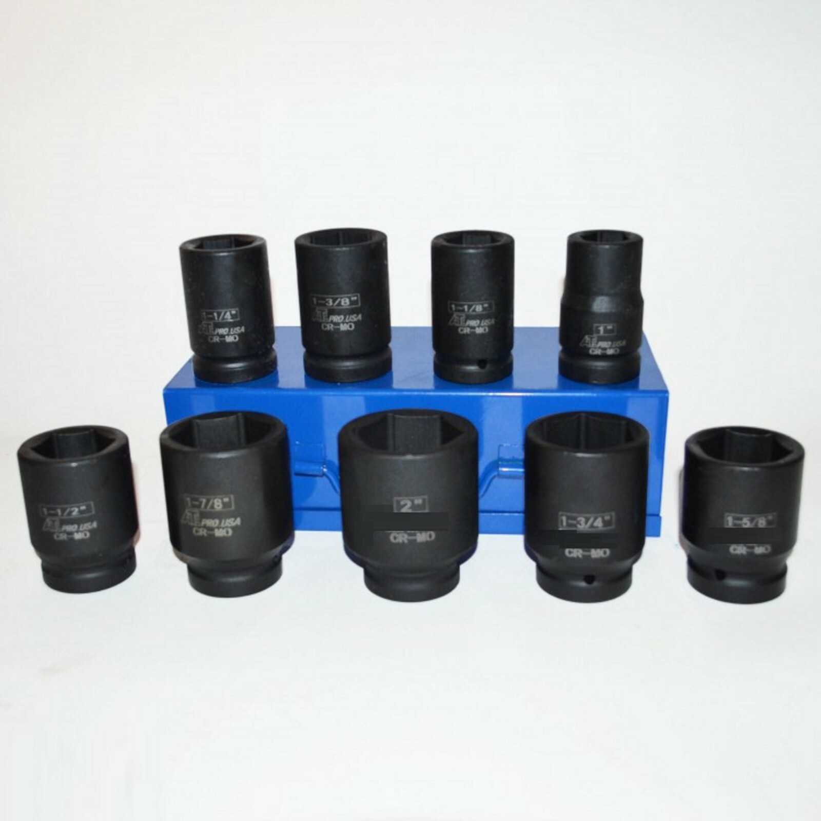 Deep Impact Socket Set 9-PC 1″ DR. 6 Point Flank Dr. CR-MO