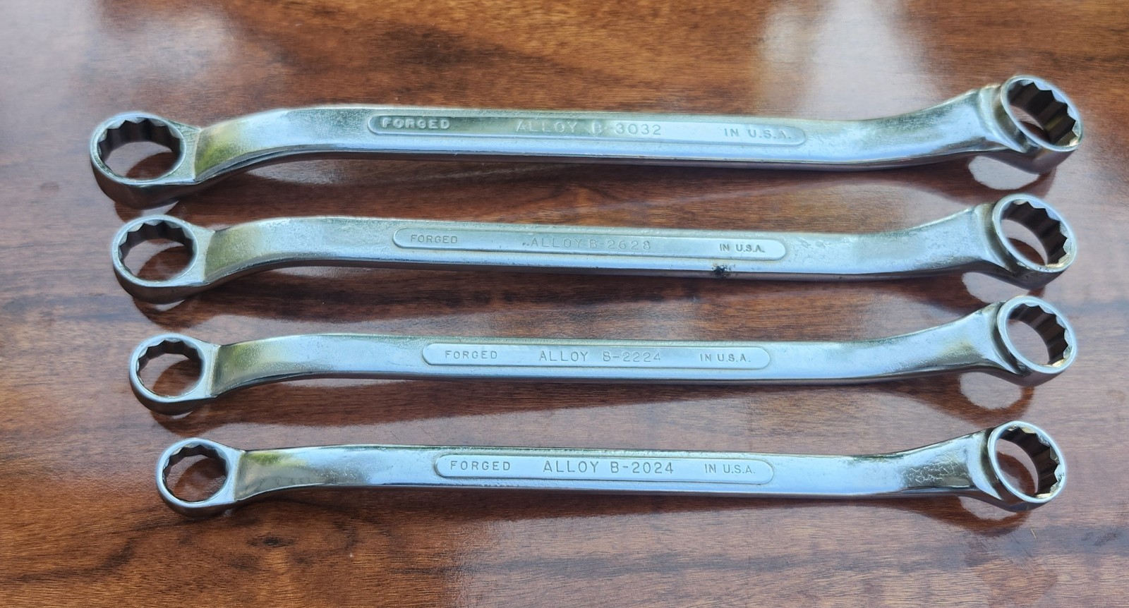 SK Tools 5/8” to 1″ Offset Box End Wrench 4Pc Set B2024 2224 2628 3032Forged USA