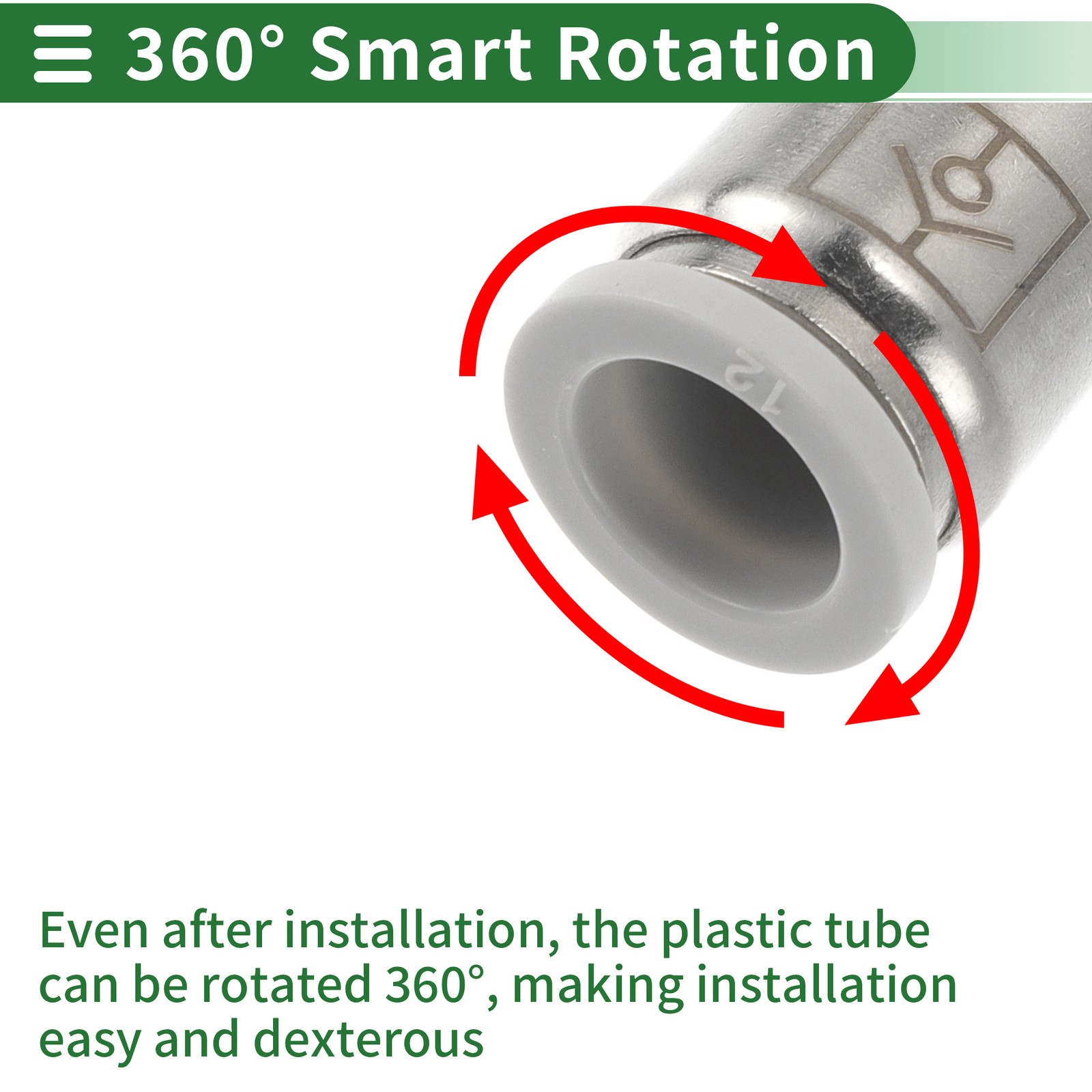 Valv. Push to Fittings Retainer 15/32″ Plast/Metal 20mm 1/2″BSPT Bl.